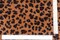 Earth Orange-Black-Brown Leopard Printed Faux Fur Stretch Knit Fabric By the Yard